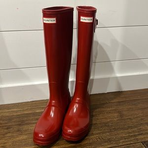 Hunter Red Rain Boots size 9